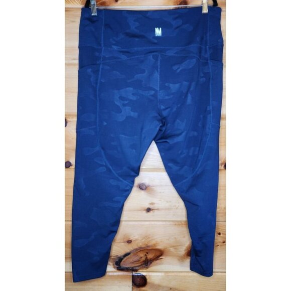 Nicole Miller Slip On Leggings Black Grey Camo Plus Size 3X With Pockets - Picture 10 of 10